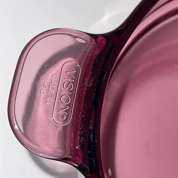 Rare Vintage Corning Ware Double Boiler Insert Lid V20B Vision Purple Cranberry
